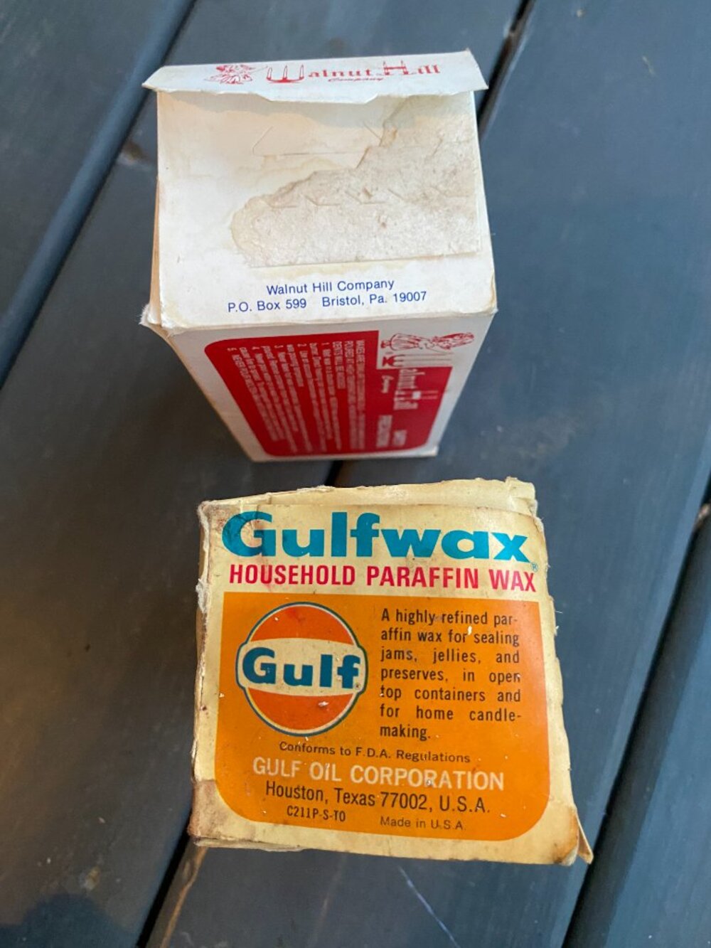 Household Parafin Wax- Gulfwax- for canning, candlemaking-2 boxes-old - Picture 9 of 10